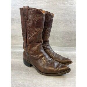 Vintage Texas Imperial Men's 9EE Brown Leather Point Toe  Cowboy Western Boot